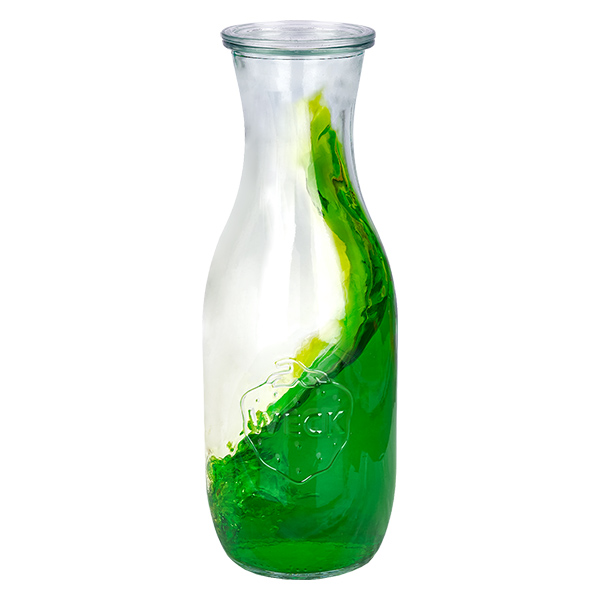 12er Set Weck Gläser 1062ml Saftflasche mit 12 Glasdeckeln 12er Set Weck Gläser 1062ml Saftflasche mit 12 Glasdeckeln