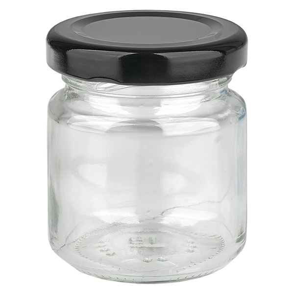 53ml Rundglas mit BasicSeal Deckel schwarz UNiTWIST