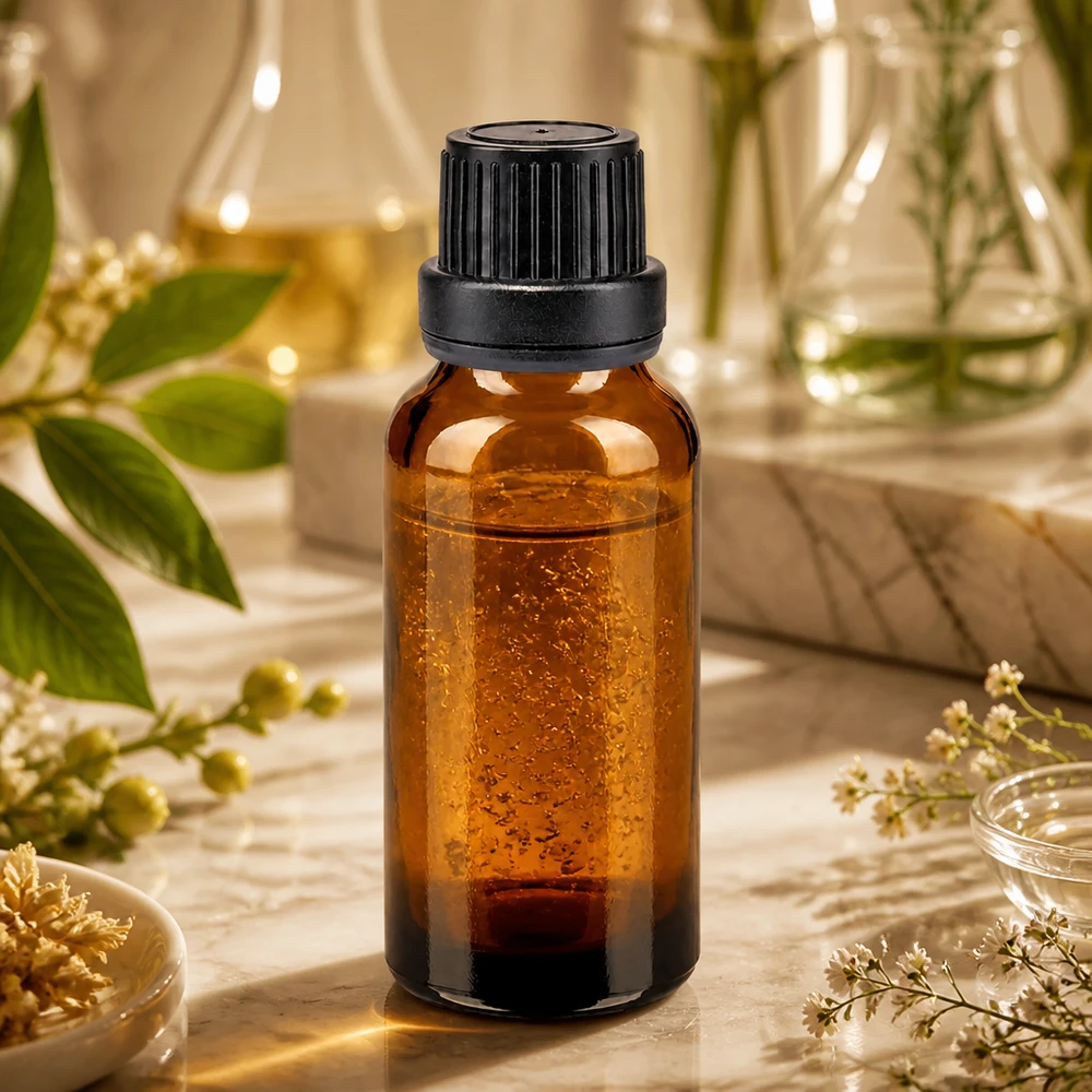 Apothekenflasche braun 20ml Schraubverschluss schwarz Dichteinlage Originalitätsverschluss 20ml Braunflasche mit schwarzem Originalitätsverschluss 11mm ideal für Tinktur und Serum