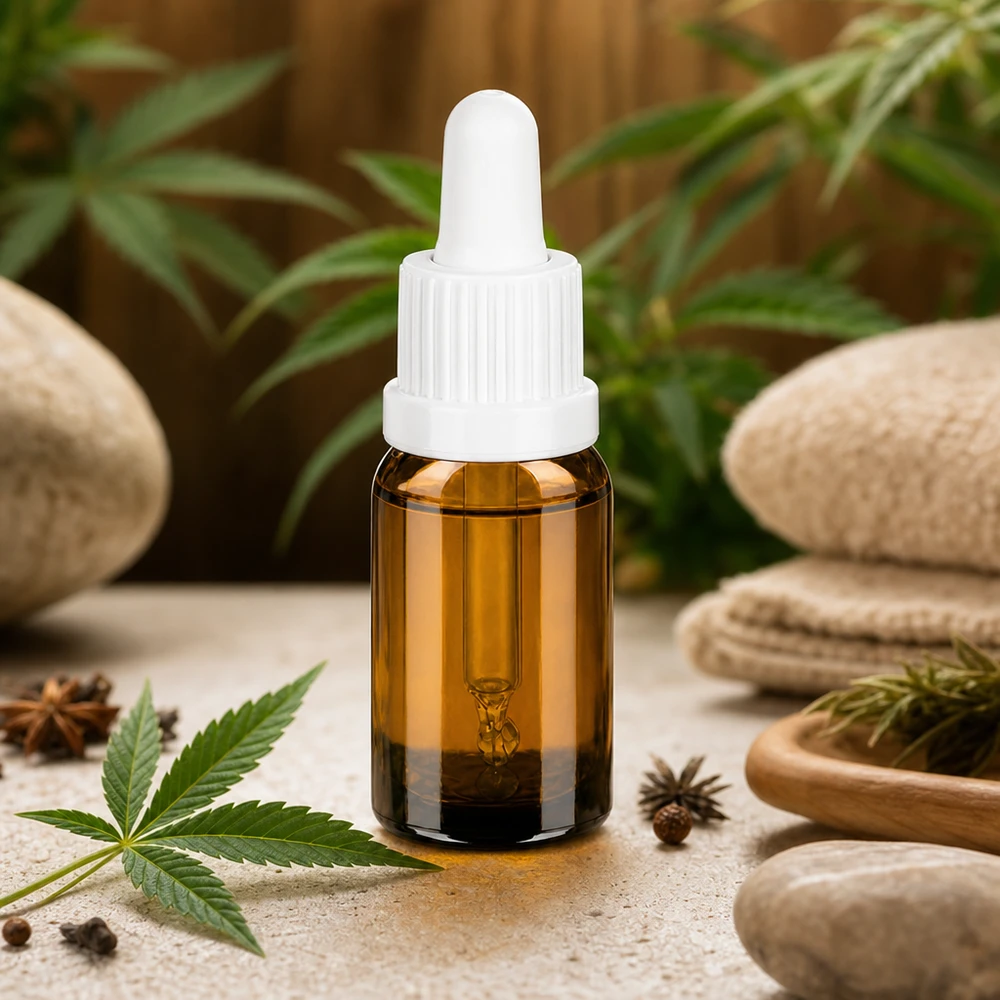 Apotheker 10ml Pipettenflasche aus braunem Glas mit weißer Kappe für Naturprodukte