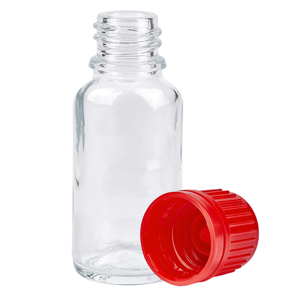 20ml Flasche 11mm Schraubverschluss rot Originalitätsverschluss ClearLine UT18/20 20ml Flasche 11mm Schraubverschluss rot Originalitätsverschluss ClearLine UT18/20