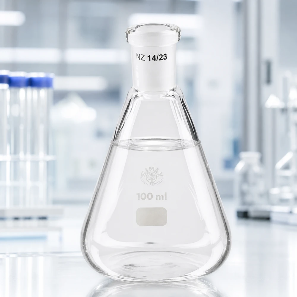 Erlenmeyerkolben 100ml mit Normschliff (14/23) Erlenmeyerkolben 100ml mit Normschliff (14/23)