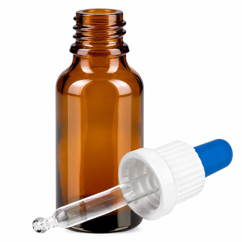Professionelle Dosierflasche 20ml BrownLine Serie für exakte Tropfenabgabe