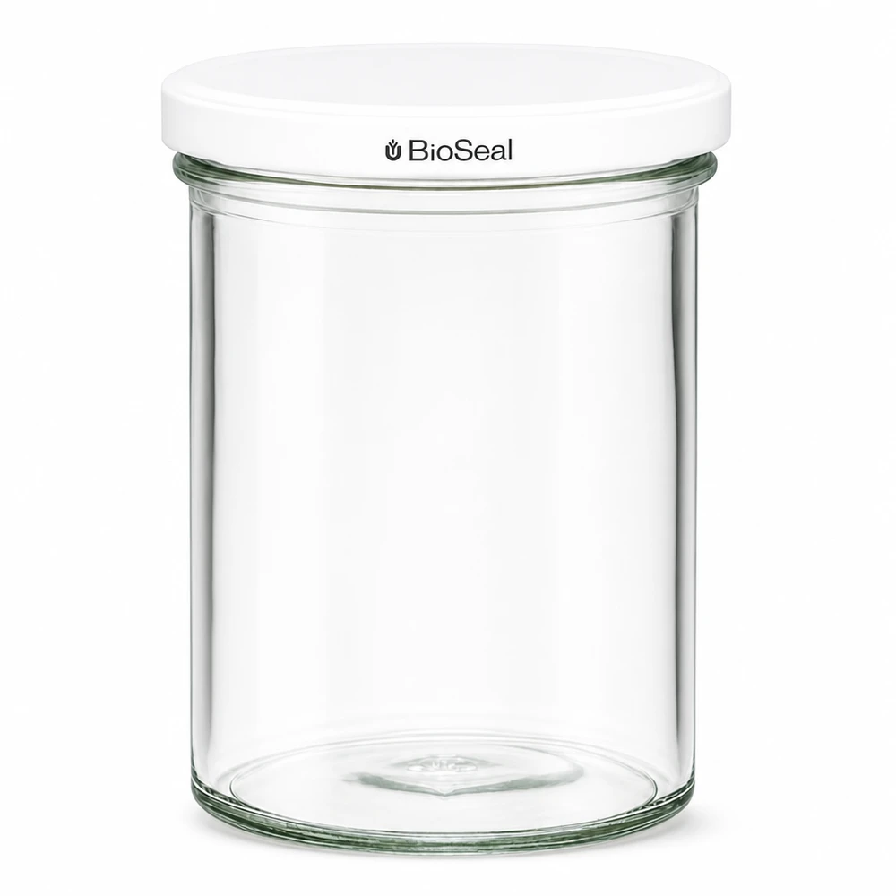 435ml Sturzglas mit BioSeal Deckel weiß UNiTWIST UNiTWIST Einmachglas 435ml mit weißem TO82 BioSeal Deckel Sturzglas für Lebensmittel Konservierung