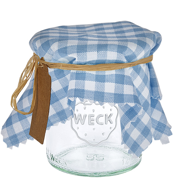 Stoff Schmuckdeckchen hellblau-kariert 15cm eckig Stoff Schmuckdeckchen hellblau-kariert 15cm eckig