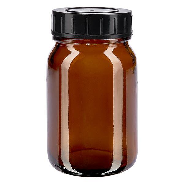 200ml Weithalsflasche Braunglas mit Schraubdeckel