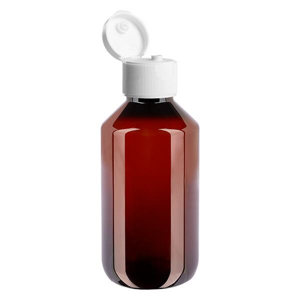 PET Flasche 200ml mit weißem KlappVerschluss