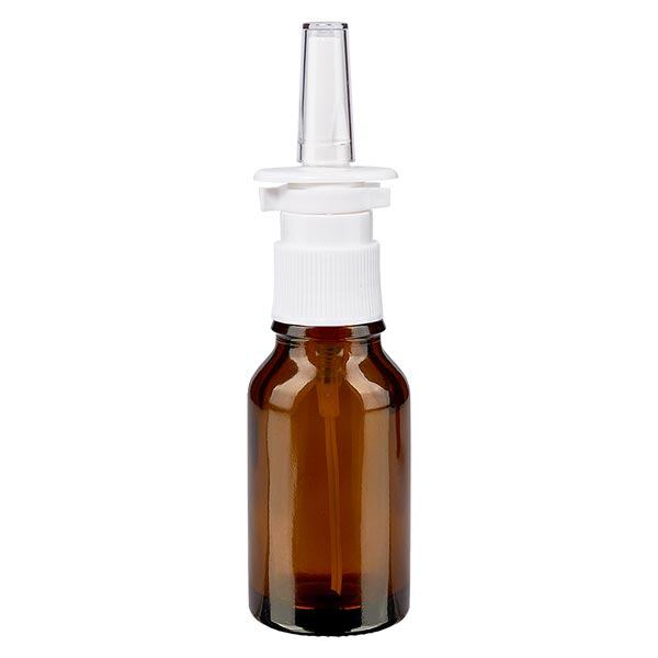 Apothekenflasche braun 15ml Nasenzerstäuber weiß Standard