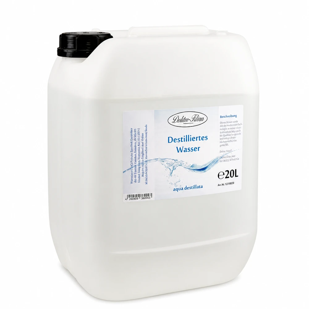 Destilliertes Wasser 20L Doktor-Klaus Großer 20 Liter Kanister destilliertes Wasser Doktor-Klaus mit ergonomischem Griff