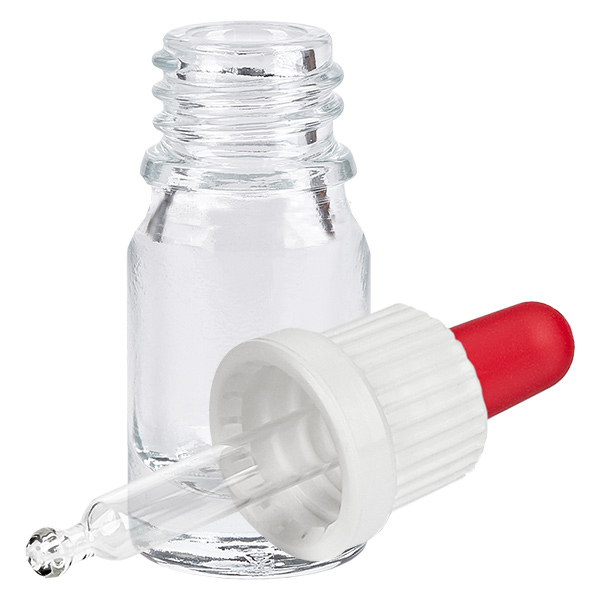 5ml Pipettenflasche weiß/rot Originalitätsverschluss ClearLine UT18/5 5ml Pipettenflasche weiß/rot Originalitätsverschluss ClearLine UT18/5