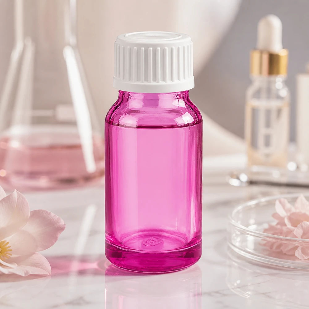 10ml Tropfflasche 0.9mm weiss Standard PurpleLine. UT18/10 Elegante Tropfflasche 10ml in violett für DIY-Kosmetik und selbstgemachte Seren