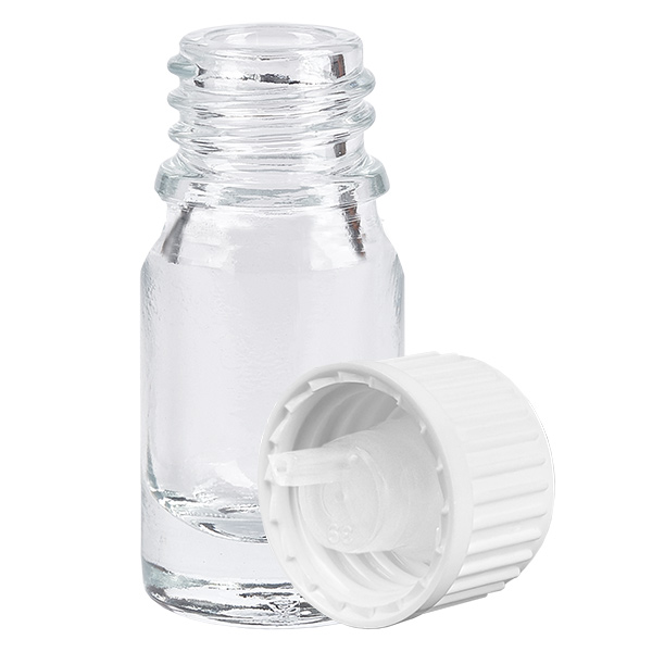 5ml Tropfflasche 0.9mm weiß Standardverschluss ClearLine UT18/5