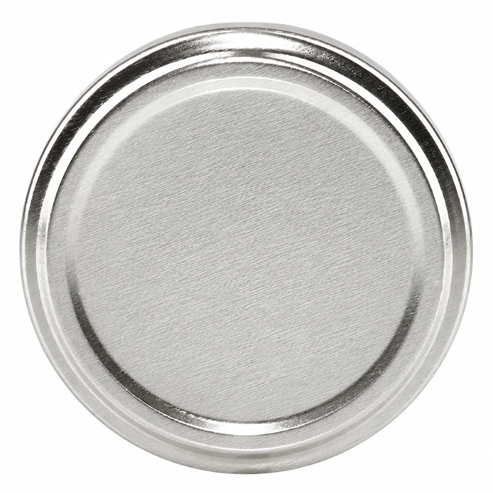 100mm BasicSeal Deckel silber matt (TO100) UN.. Produktfoto 100mm TO100 Glasdeckel silber matt BasicSeal von oben