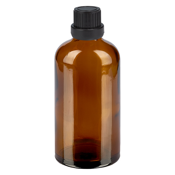 100ml Flasche 11mm Schraubverschluss schwarz OriginalitätsverschlussII BrownL. UT18/100