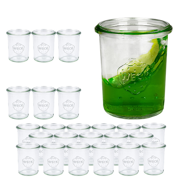 24er Set Weck Gläser 160 ml Sturzgläser