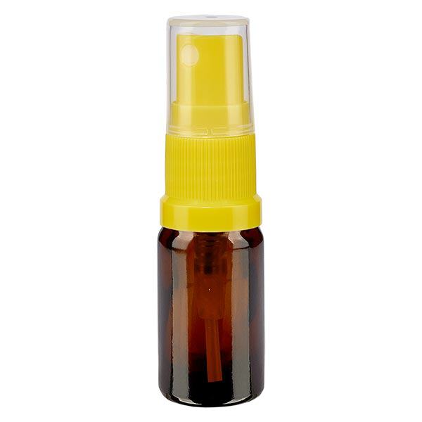 Apothekenflasche braun 5ml Sprayaufsatz gelb