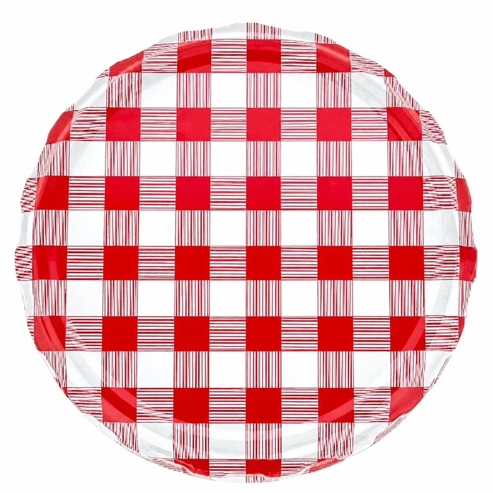 82mm BasicSeal Deckel karo rot/weiß (TO82) UNiTWIST BasicSeal Glasdeckel 82mm TO82 rot kariert für Einmachgläser UNiTWIST