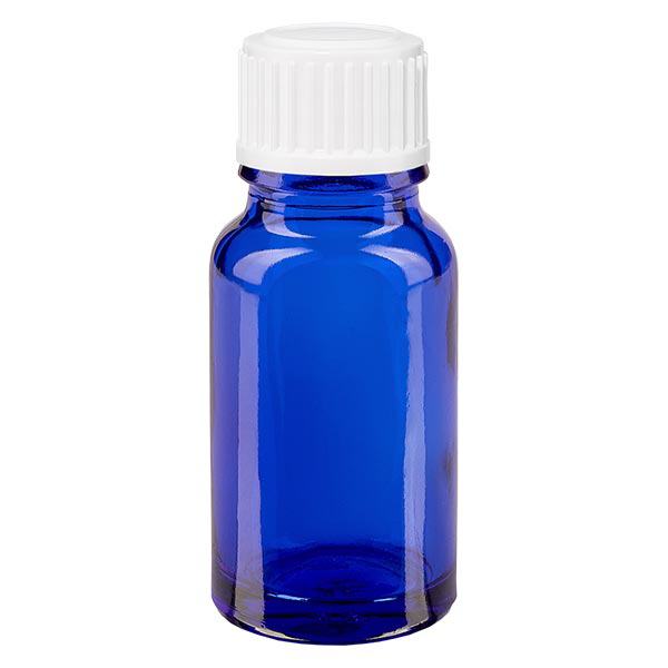 Apothekenflasche blau 10ml Schraubverschluss weiß Globuli Standard