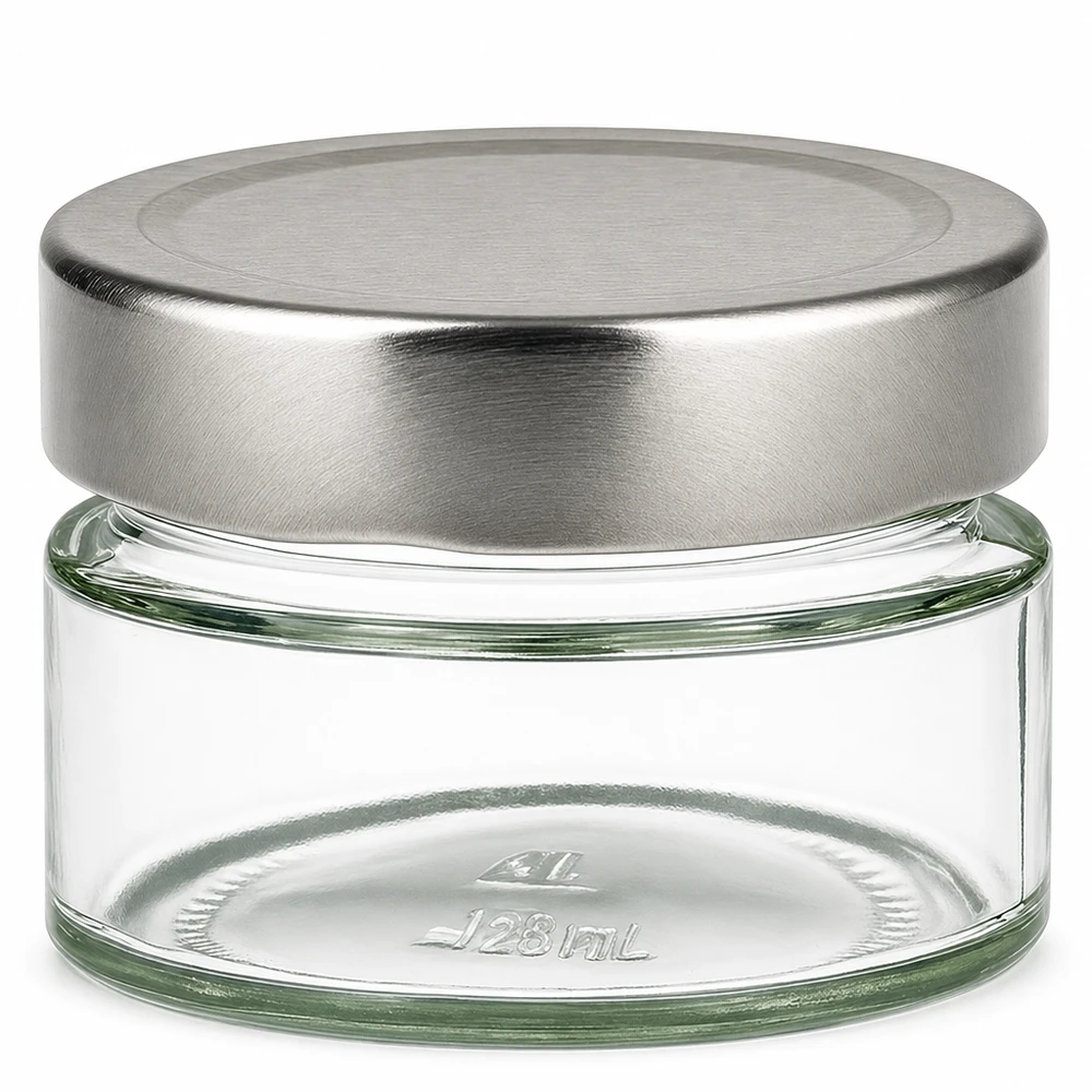 130ml Rundglas + BasicSeal Deckel silber UNiTWIST 130ml Rundglas + BasicSeal Deckel silber UNiTWIST