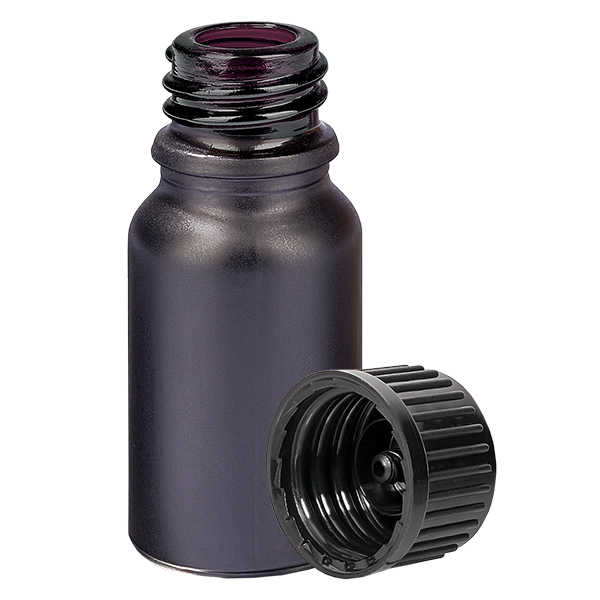 10ml Flasche 11mm Schraubverschluss schwarz Standard BlackLine UT18/10 10ml Flasche 11mm Schraubverschluss schwarz Standard BlackLine UT18/10
