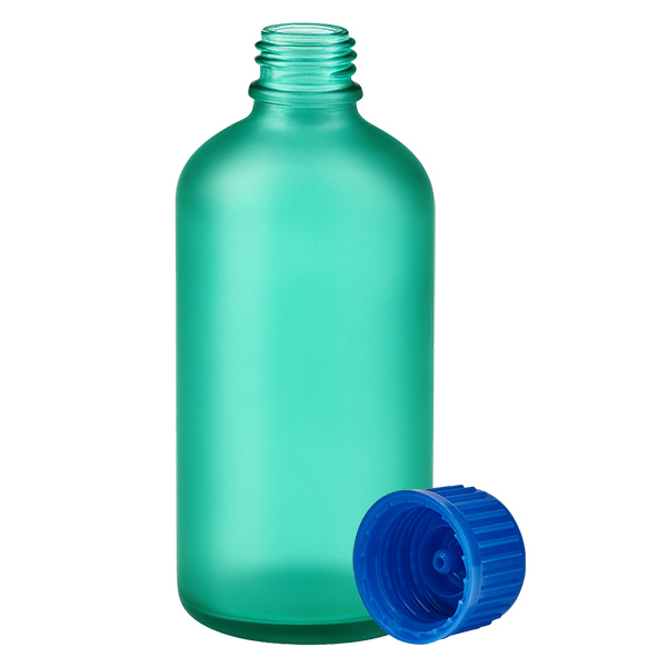 100ml Flasche 11mm Schraubverschluss blau Standard GreenLine UT18/100 100ml Flasche 11mm Schraubverschluss blau Standard GreenLine UT18/100