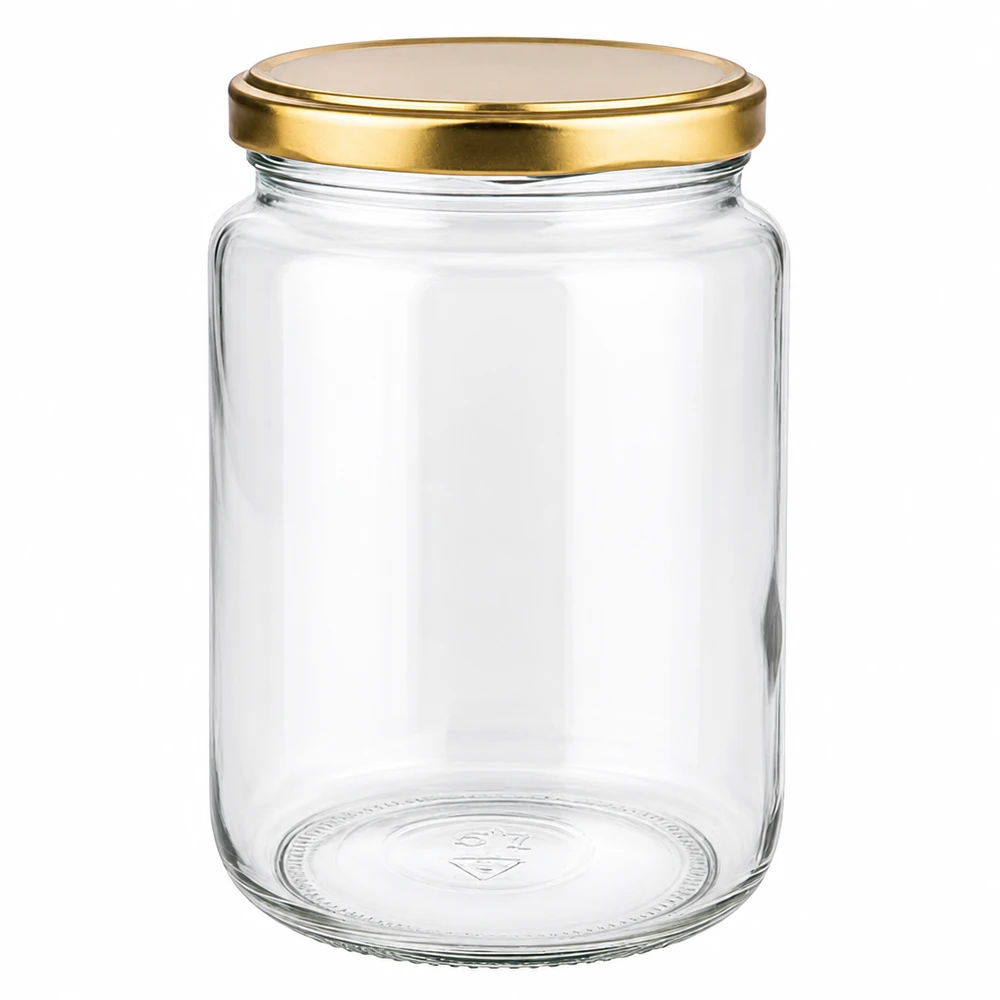 795ml Rundglas mit BasicSeal Deckel gold UNiTWIST 795ml Rundglas mit goldenem BasicSeal UNiTWIST Deckel - leeres Einmachglas aus klarem Glas für Konservierung