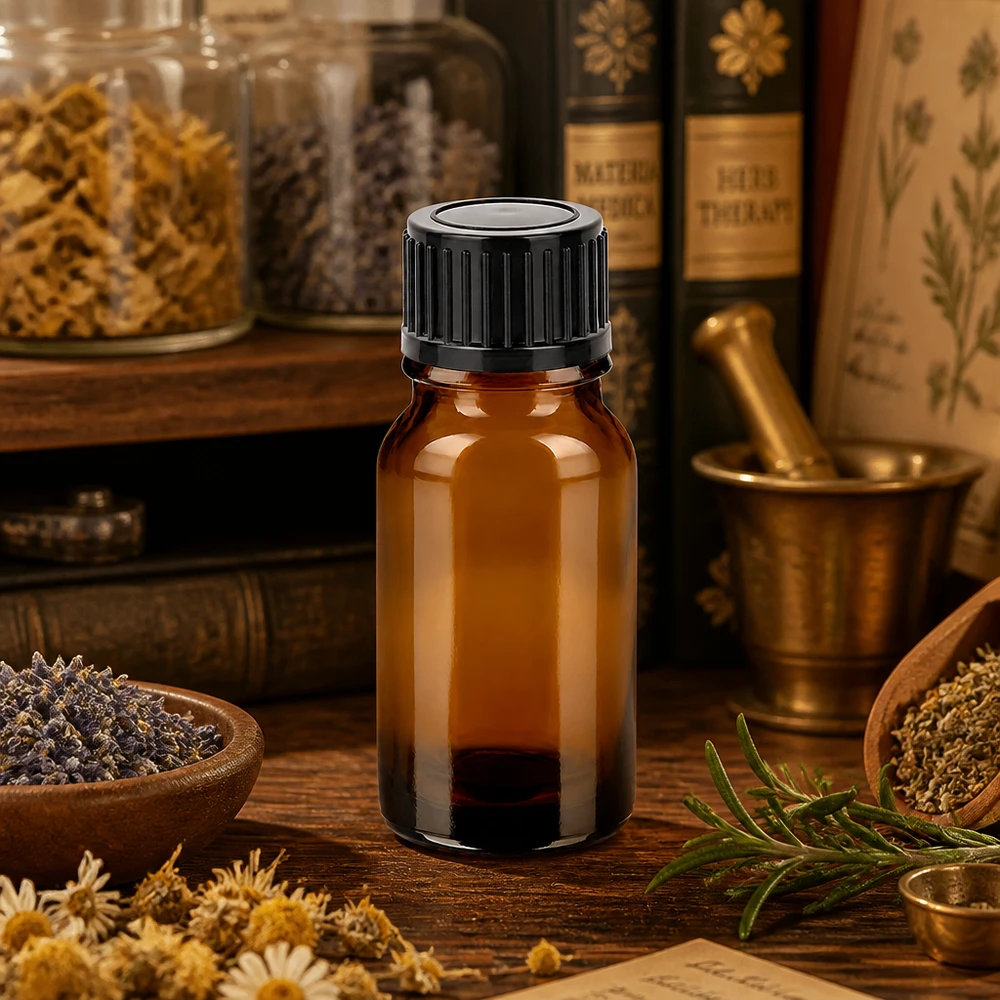 10ml Flasche 11mm Schraubverschluss schwarz Standard BrownLine UT18/10 10ml Braunglasflasche im Standardformat mit schwarzem Verschluss für Pharmazie und Aromatherapie