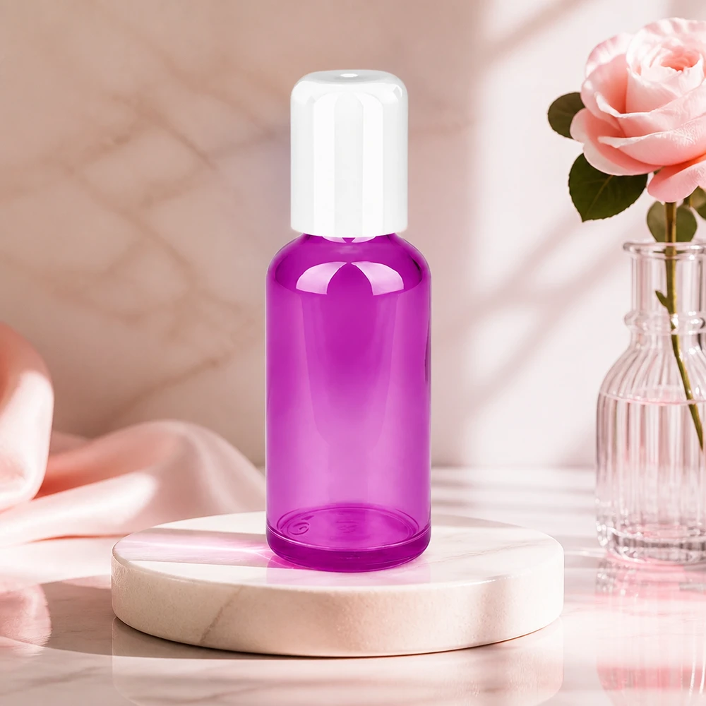 50ml Rollerflasche violett mit hygienischem Verschluss für saubere und kontrollierte Anwendung
