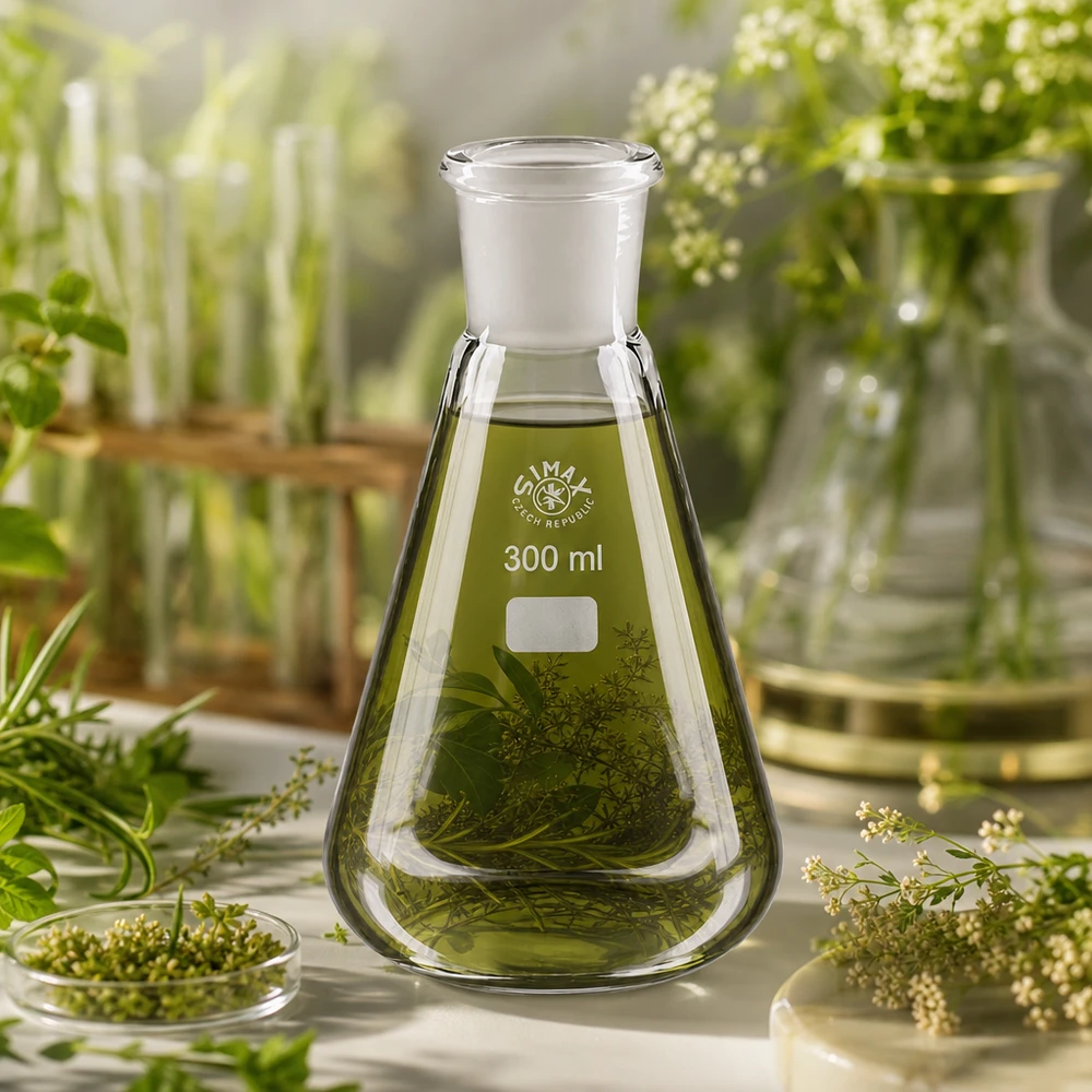 Erlenmeyerkolben 300ml mit Normschliff (29/32) Erlenmeyerkolben 300ml zur Herstellung von Pflanzenextrakten und natürlichen Tinkturen