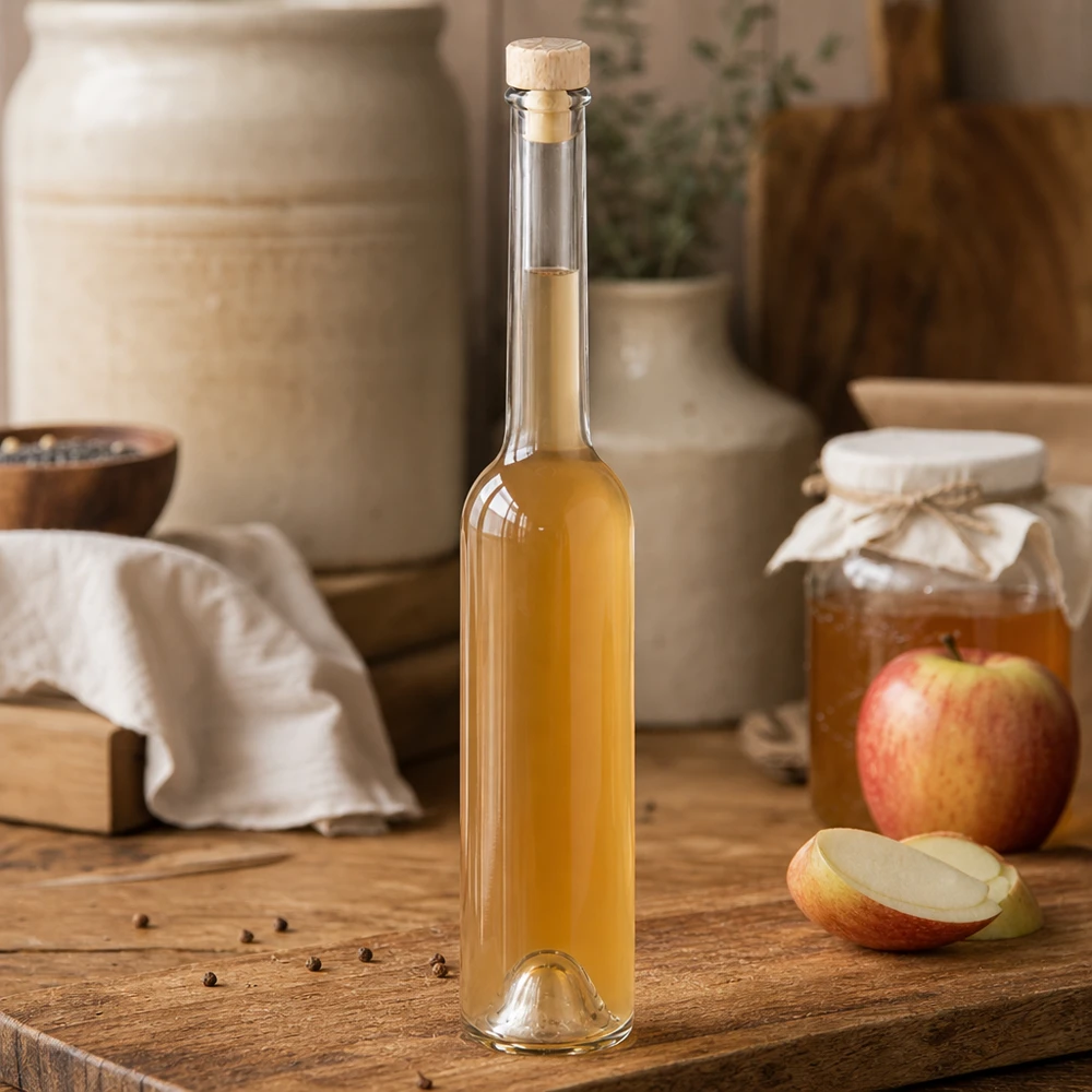 100ml Glasflasche "Hugo" mit Holzgriff-Korken UNiTWIST