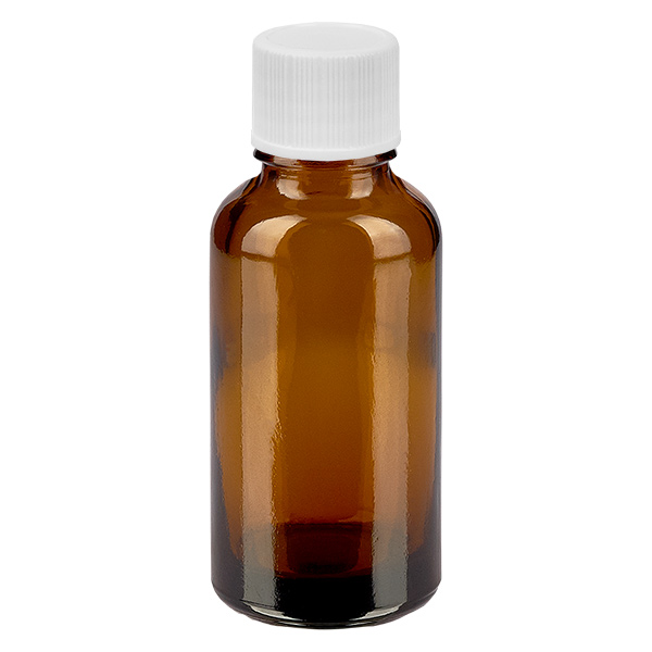 30ml Flasche 11mm Schraubverschluss weiß Standard BrownLine UT18/30