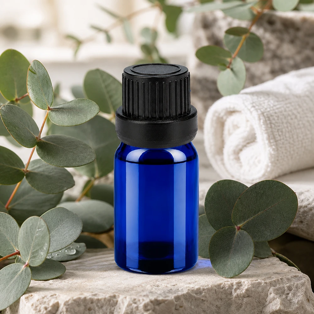 Professionelle blaue Glasflasche 5ml mit kontrollierter Tropfabgabe für therapeutische Anwendungen