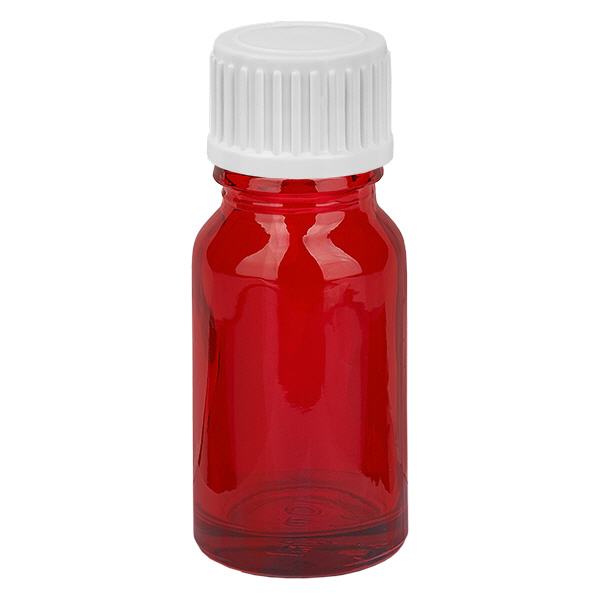 10ml Globuliflasche 3mm Giessring weiß Standardverschluss RedLine UT18/10