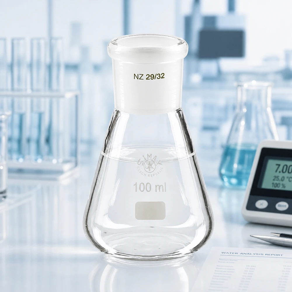 Erlenmeyerkolben 100ml mit Normschliff (29/32) Erlenmeyerkolben 100ml mit Normschliff (29/32)