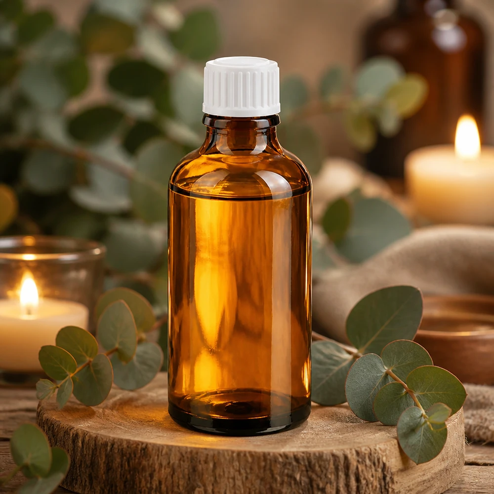 Hochwertige Apothekenglas Flasche 50ml mit präziser Tropfdosierung in Bernsteinfarbe