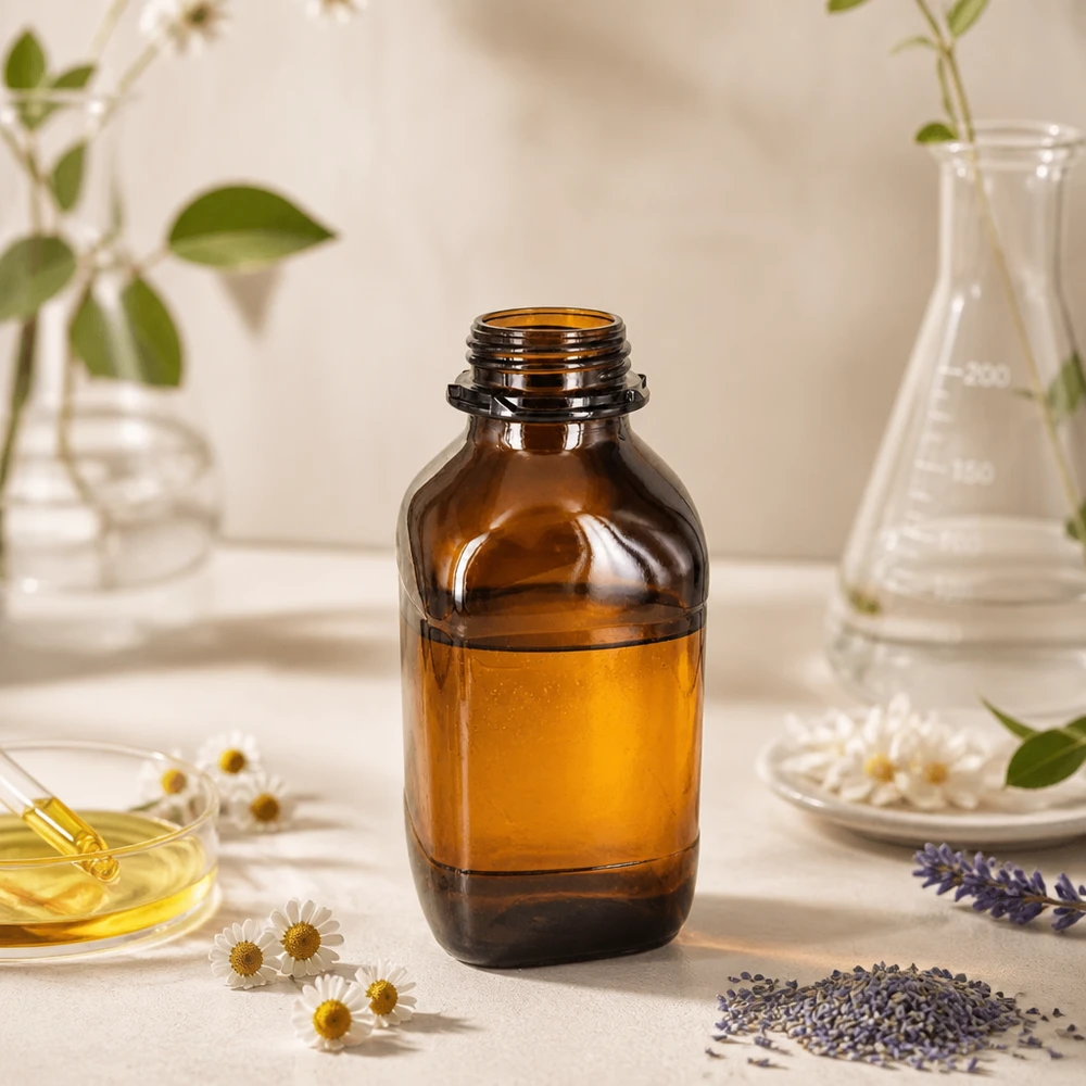 1000ml Premium Braunglas-Flasche für sichere Aufbewahrung 1000ml Chemikalienflasche aus Amber-Glas mit chemikalienresistenter Oberfläche für Säuren