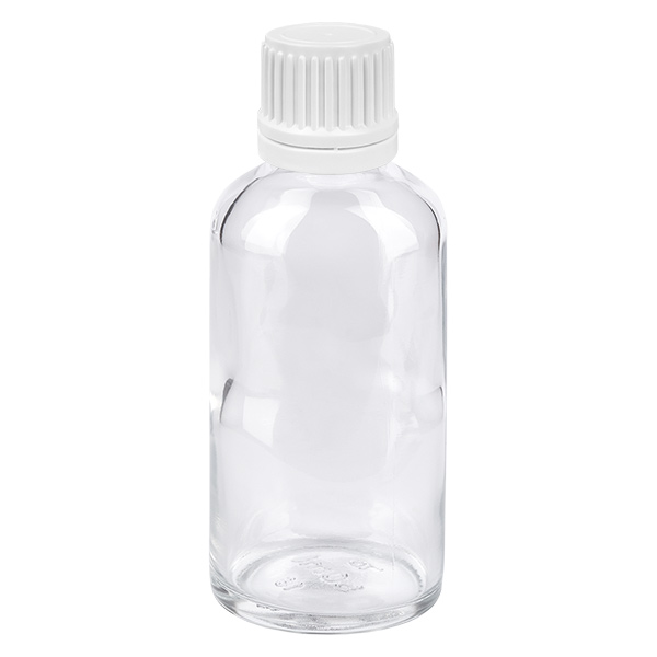 50ml Tropfflasche 0.7mm weiß Originalitätsverschluss ClearLine UT18/50