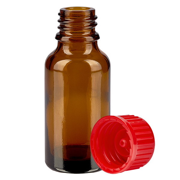 20ml Flasche 11mm Schraubverschluss rot Standard BrownLine UT18/20 20ml Flasche 11mm Schraubverschluss rot Standard BrownLine UT18/20