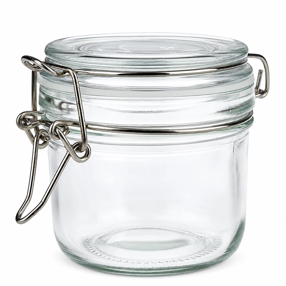 200ml Vorratsglas mit Silikonring und Bügelverschluss UNiTWIST Klassisches Einweckglas 200ml mit Drahtbügel-Mechanismus für einfaches Öffnen und Schließen