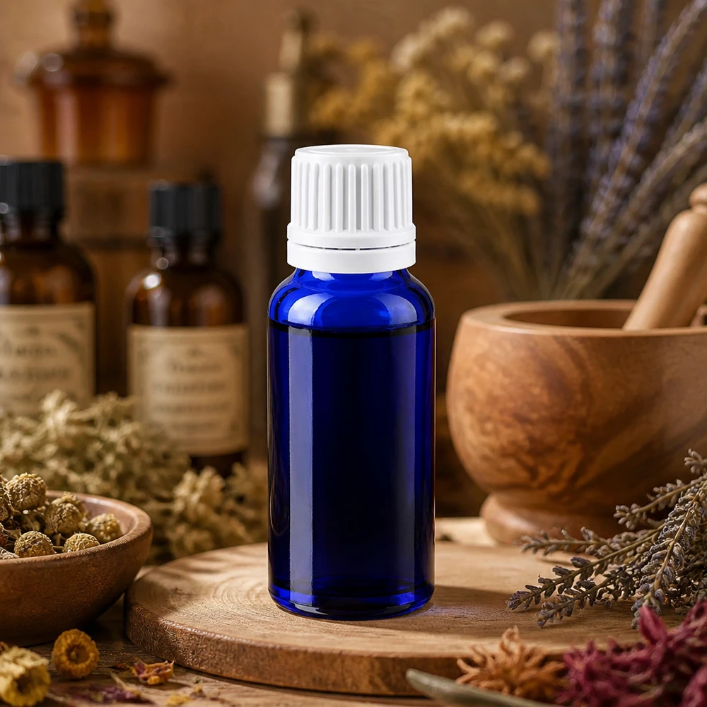 20ml Tropfflasche 0.7mm weiß Originalitätsverschluss BlueLine UT18/20