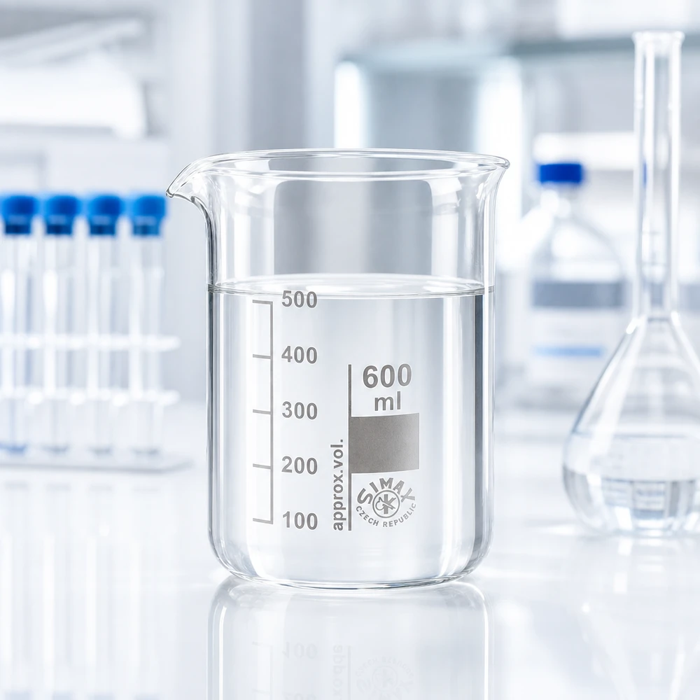 Becherglas 600ml Borosilikatglas, niedrige Form Klares Messglas 600ml niedrige Form mit ergonomischem Design für einfache Handhabung