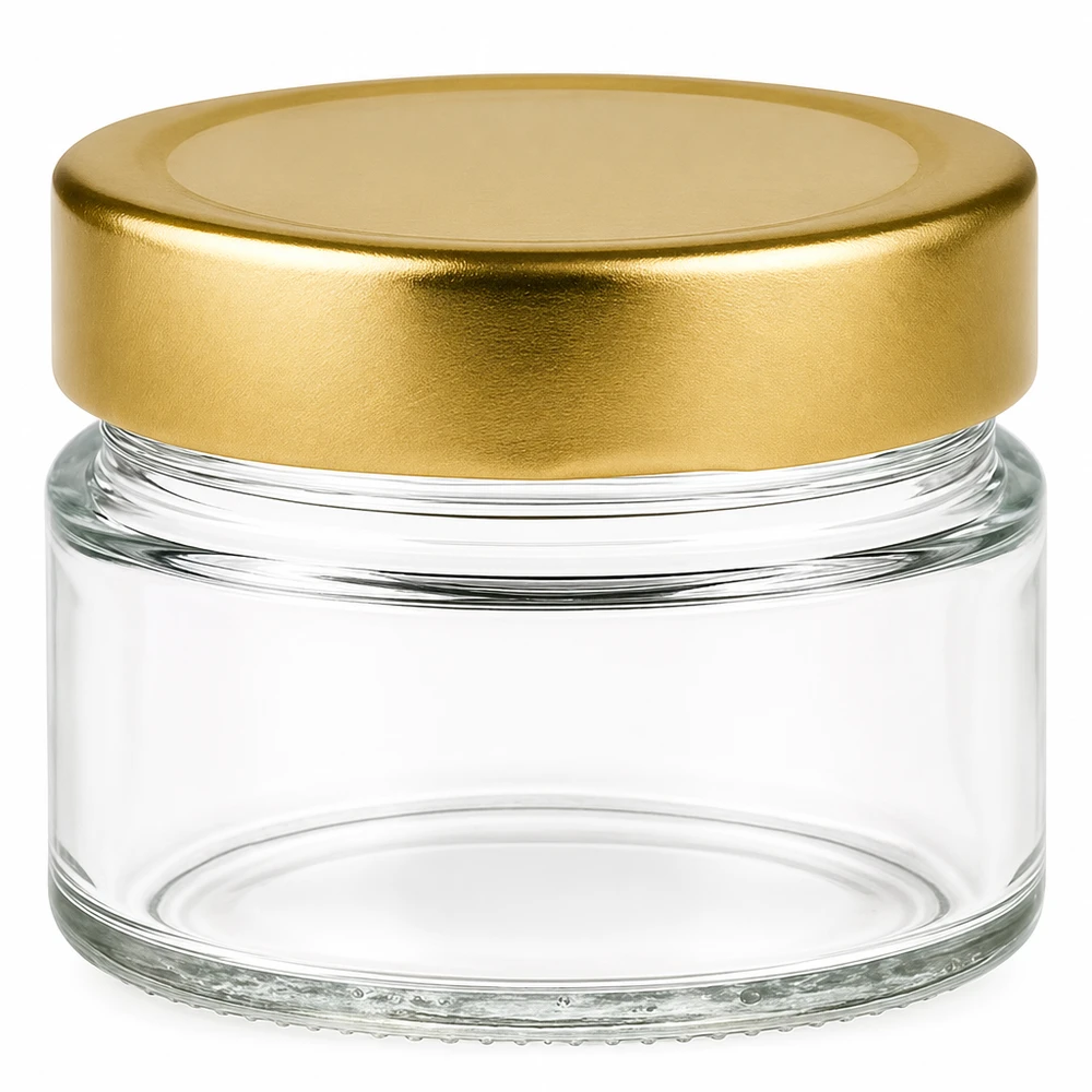 80ml Rundglas mit BasicSeal Deckel gold deep UNiTWIST 80ml Rundglas mit BasicSeal Deckel gold deep UNiTWIST