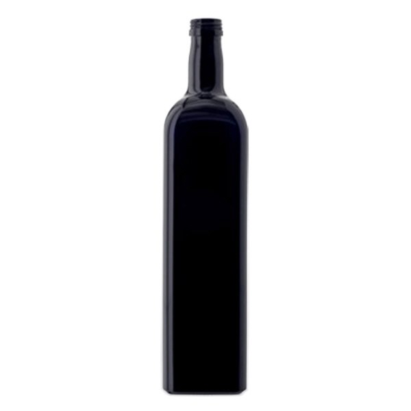 Ölflasche Violettglas 1000ml eckig, UNI 31.5x24 Ölflasche Violettglas 1000ml eckig, UNI 31.5x24