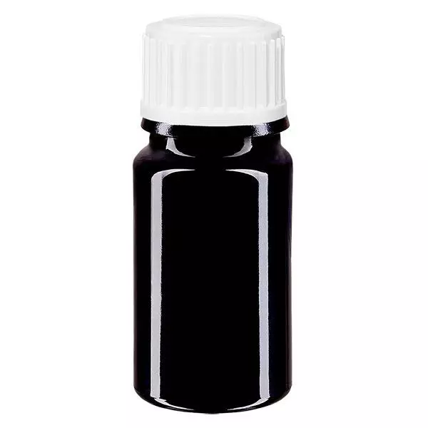 Apothekenflasche violett 5ml Schraubverschluss weiß Standard