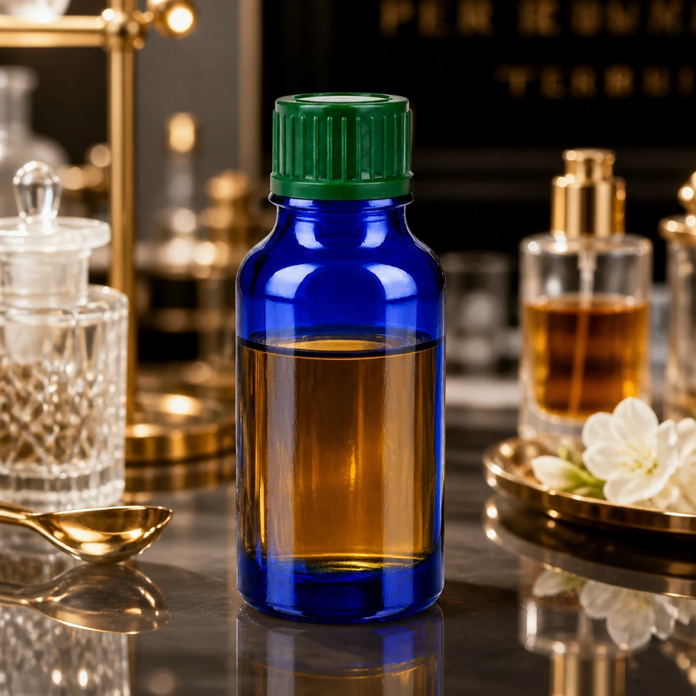20ml Flasche 11mm Schraubverschluss grün Standard BlueLine UT18/20 Elegante blaue Glasflasche 20ml mit praktischem grünen Schraubverschluss BlueLine UT18/20