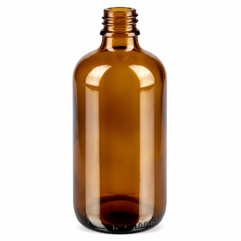 100ml Flasche 11mm Schraubverschluss grün Originalitätsverschluss BrownLine UT18/100 Handliche 100ml Medizinflasche braun mit engem Verschluss für Tropfen und flüssige Präparate