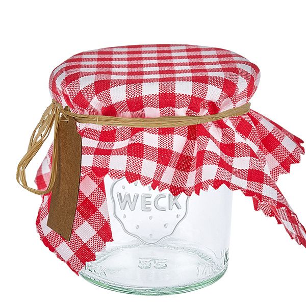 Stoff Schmuckdeckchen rot-kariert 15cm eckig