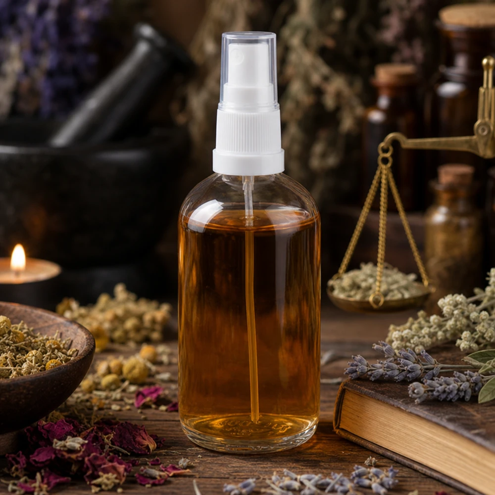 Sprühflasche aus Glas 100ml weiß befüllbar für Naturkosmetik ClearLine UT18
