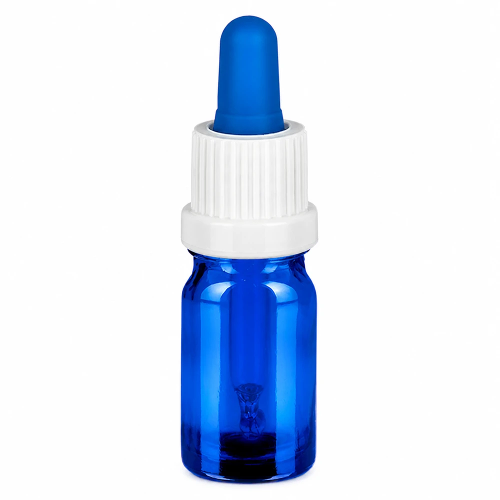 5ml Pipettenflasche weiß/blau Originalitätsverschluss BlueLine UT18/5 Professionelle Laborflasche 5ml blau mit Tropfpipette für genaue Flüssigkeitsdosierung