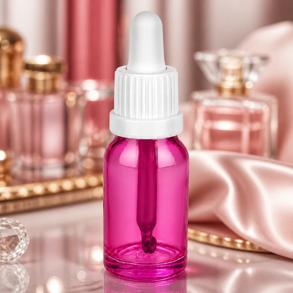 10ml Pipettenflasche weiss Originalität Schraubverschlusserschluss PurpleLine UT18/10 Kleine 10ml Glasflasche mit Tropfer für DIY Kosmetik OV PurpleLine UT18/10